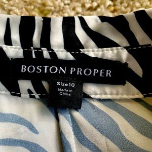 Chic Boston Proper Zebra Print Blouse